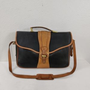 Dooney & Bourke Legal Brief Black AWL Briefcase Crossbody Bag